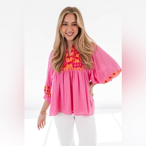 J Marie Tops - J. Marie Embroidered Carlie Top NEW $162